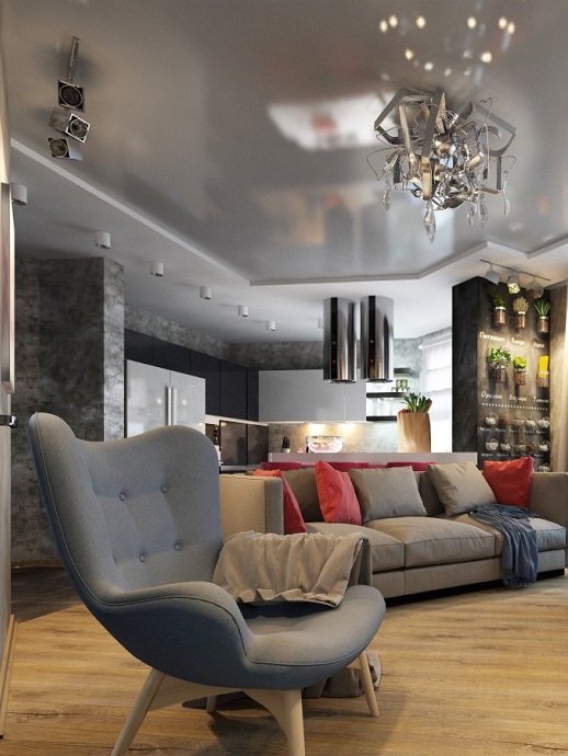 Дизайн интерьера квартиры в апартаменты Трибека - Москва - заказать, цена, фото